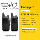 RETEVIS RT622 Mini Walkie Talkie PMR 446 PTT Tragbares Walkie-Talkie 2 Stück Funkgerät Tragbares Funkgerät für das Jagdhotel RT22