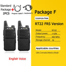 RETEVIS RT622 Mini Walkie Talkie PMR 446 PTT Tragbares Walkie-Talkie 2 Stück Funkgerät Tragbares Funkgerät für das Jagdhotel RT22