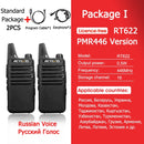 RETEVIS RT622 Mini Walkie Talkie PMR 446 PTT Tragbares Walkie-Talkie 2 Stück Funkgerät Tragbares Funkgerät für das Jagdhotel RT22
