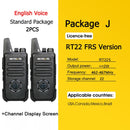 RETEVIS RT622 Mini Walkie Talkie PMR 446 PTT Tragbares Walkie-Talkie 2 Stück Funkgerät Tragbares Funkgerät für das Jagdhotel RT22