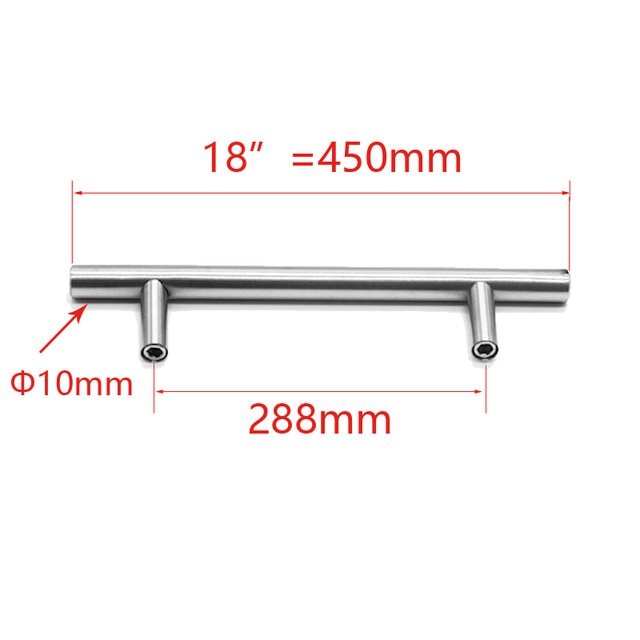50mm-450mm Stainless Steel Kitchen Door Cabinet T Bar Handle Pull Knob cabinet knobs furniture handle cupboard drawer handle