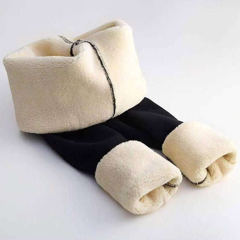 Plush padded kitten lamb velvet black gray leggings high-waisted autumn warm and 2020 winter winter pants women's leggings Q3D4