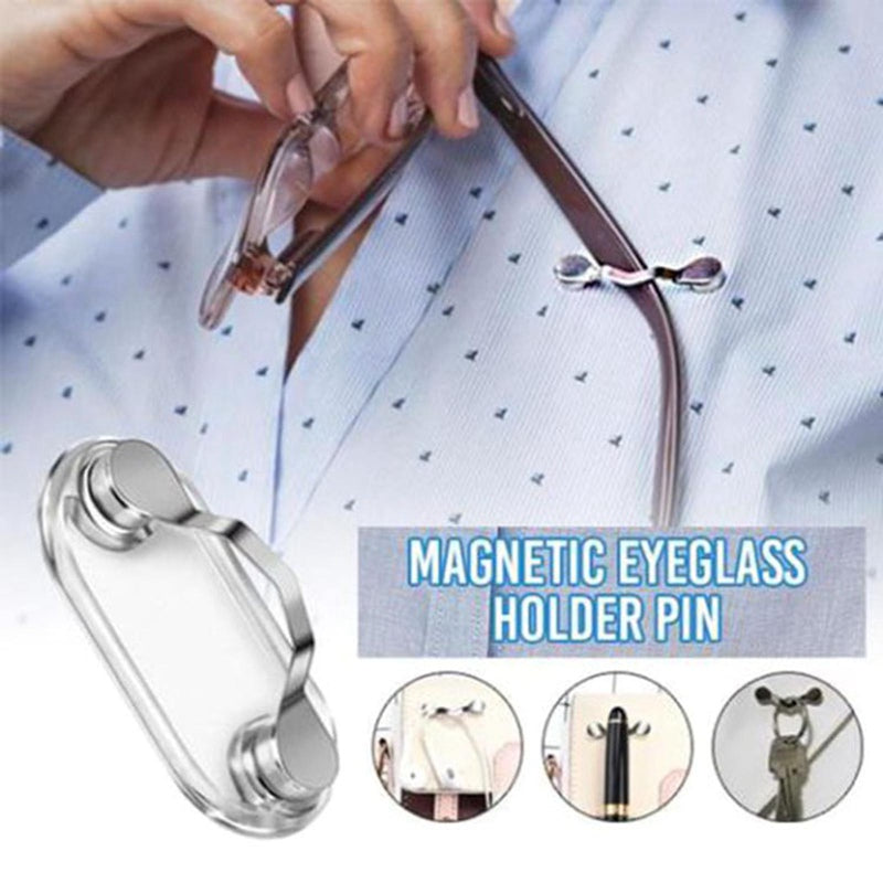 Magnetischer Brillenhalter zum Aufhängen, Broschen, Mode, multifunktional, tragbare Kleidungsklammer, Schnalle, Magnet, Brille, Headset-Linienclips