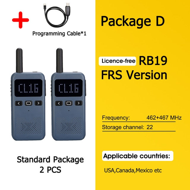 Walkie Talkie Mini Retevis USB Tipo C Teléfono RB619 PMR 446 Radio Walkie-Talkies 1 o 2 uds Radio bidireccional Radio portátil PTT Hotel