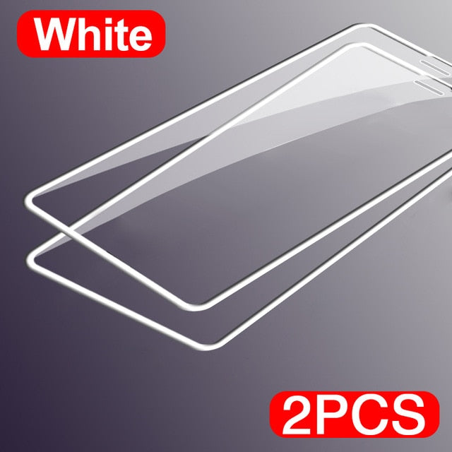 50000D 2 uds Protector de pantalla de cubierta completa para iphone 12 11 Pro X XR XS MAX vidrio templado en iphone 6s 7 8 Plus 12 Mini película de vidrio