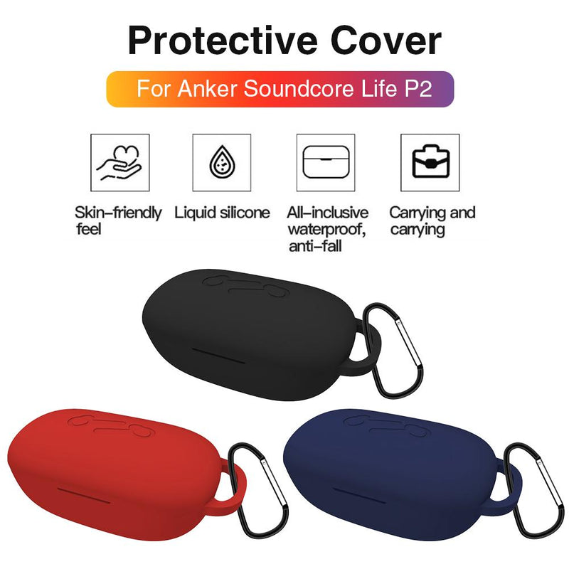 Silikon-Schutzhülle Langlebiger Spritzwasserschutz-Abdeckungsbehälter für Anker Soundcore Life P2