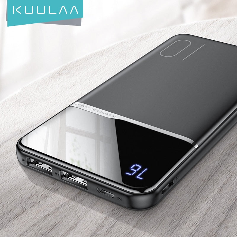 KUULAA Power Bank 10000 mAh Tragbares Ladegerät PowerBank 10000 mAh USB PoverBank Externes Ladegerät für Xiaomi Mi 9 8 iPhone
