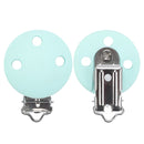 TYRY.HU Rund/Herz Silikon Clip 3 Stück/Set Schnullerclip BPA-frei Silikon Schnuller Baby Schnullerkette DIY Zubehör