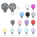 TYRY.HU Rund/Herz Silikon Clip 3 Stück/Set Schnullerclip BPA-frei Silikon Schnuller Baby Schnullerkette DIY Zubehör