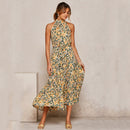 Summer Long Dress Polka Dot Casual Dresses Black Sexy Halter Strapless New 2021 Yellow Sundress Vacation Clothes For Women