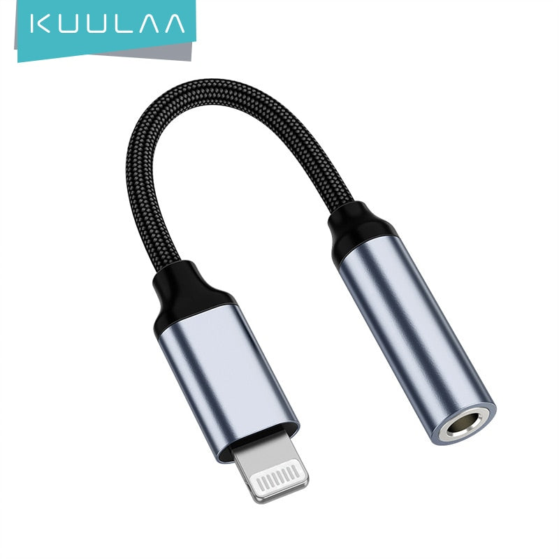 KUULAA Adapter für iPhone auf 3,5-mm-Kopfhöreradapter für iPhone 12 11 Pro max x xr Aux-Kabel 3,5-mm-Klinkenkabel für iOS-Adapter