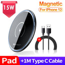 Essager 15W Qi Magnetic Wireless Charger für iPhone 12 11 Pro Xs Max X Induction Fast Wireless Charging Pad für Samsung Xiaomi