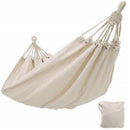 Doppelhängematte Outdoor Rollover Prevention Camping Canvas Hanging Swing Bed für Terrasse Reisen Wandern 200x150cm