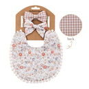3Pcs Baby Stirnband Quaste Speichel Handtuch Blumendruck Neugeborene Doppelseite Lätzchen Jungen Mädchen Bandana Spucktücher Fütterung Kittel Stuff