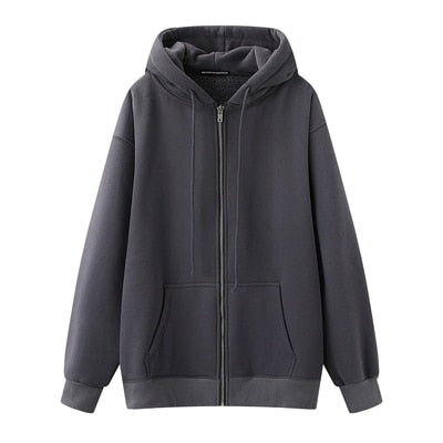 Übergröße Mädchen Dicke Hoodies 2021 Frühlingsmode Damen Streetwear Fleece Outfits Y2K Freund Lose Hoodies Unisex Frauen Chic