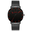 Herrenuhren 2021 Luxus Herren Elegante Ultradünne Uhr Herren Business Edelstahl Mesh Quarzuhr Relogio Masculino Heißer Verkauf