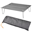Tragbarer Klapptisch Camping Outdoor Reise Picknicktische Ultraleichte Aluminiumlegierung Mini Schreibtischmöbel mit Aufbewahrungstasche