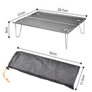 Tragbarer Klapptisch Camping Outdoor Reise Picknicktische Ultraleichte Aluminiumlegierung Mini Schreibtischmöbel mit Aufbewahrungstasche