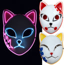 Anime Demon Slayer LED-Maske Cosplay Sabito Kamado Makomo Niedliche Masken Halloween-Party-Kostüm-Requisiten
