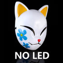 Anime Demon Slayer LED-Maske Cosplay Sabito Kamado Makomo Niedliche Masken Halloween-Party-Kostüm-Requisiten