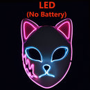 Anime Demon Slayer LED-Maske Cosplay Sabito Kamado Makomo Niedliche Masken Halloween-Party-Kostüm-Requisiten