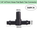 1/4 "Schlauchtropfer Wasser T-Stück Kunststoff Widerhaken 4/7 mm Rohr Schläuche Bewässerung Kupplung Gelenk Garten Micro Tröpfchenbewässerung Werkzeug