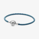 Charms 925 Sterling Silber Armband Herz T-Bar Manschette Kette funkelnde blaue Scheibenverschluss Schlangenkette Armband Damen Schmuck