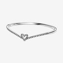 Charms 925 Sterling Silber Armband Herz T-Bar Manschette Kette funkelnde blaue Scheibenverschluss Schlangenkette Armband Damen Schmuck