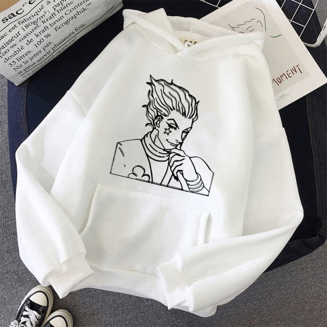 2021 caliente Anime japonés Manga Kawaii Hunter X Hunter sudaderas con capucha hombres/mujeres sudadera de manga corta Killua Zoldyck Hoddie para adolescentes