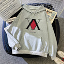 2021 Heißer japanischer Anime Manga Kawaii Hunter X Hunter Hoodies Männer/Frauen Kurzarm-Sweatshirt Killua Zoldyck Hoddie für Teenager