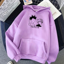 2021 Heißer japanischer Anime Manga Kawaii Hunter X Hunter Hoodies Männer/Frauen Kurzarm-Sweatshirt Killua Zoldyck Hoddie für Teenager