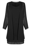 Envío rápido vestidos de madre de la novia 2021 chifón de talla grande de manga larga vestido de fiesta de boda bata de noche de boda платье