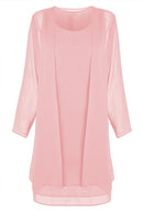 Envío rápido vestidos de madre de la novia 2021 chifón de talla grande de manga larga vestido de fiesta de boda bata de noche de boda платье