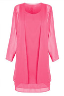 Envío rápido vestidos de madre de la novia 2021 chifón de talla grande de manga larga vestido de fiesta de boda bata de noche de boda платье