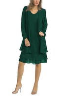 Envío rápido vestidos de madre de la novia 2021 chifón de talla grande de manga larga vestido de fiesta de boda bata de noche de boda платье