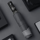 Automatischer Regenschirm mit reflektierendem Streifen, umgekehrter LED-Lichtschirm, drei zusammenklappbar, umgekehrt, 10 Rippen, winddicht, für Reisen