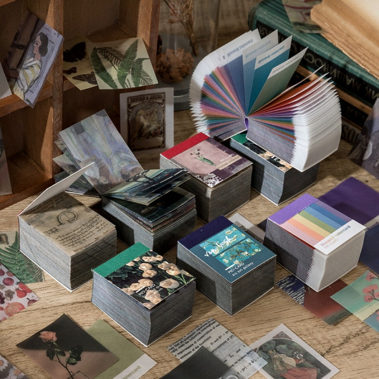 366 pcs of Van Gogh color multi-style kraft paper card Decorative diary Album DIY scrapbook butter material paper retro LOMO