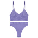 Damen-BH-Set, sexy Dessous, weibliche Unterwäsche, Bralette, gerippte Oberteile, Mädchen, Mode, Büstenhalter, Basic, dehnbar, Crop-Tops, Anzug