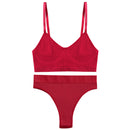 Damen-BH-Set, sexy Dessous, weibliche Unterwäsche, Bralette, gerippte Oberteile, Mädchen, Mode, Büstenhalter, Basic, dehnbar, Crop-Tops, Anzug