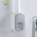 ECOCO Automatischer Zahnpastaspender Wandhalterung Badezimmer Badezimmer Zubehör Wasserdicht Zahnpastapresse Zahnbürstenhalter