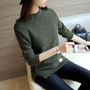2021 Frauen Pullover Und Pullover Herbst Winter Langarm Pull Femme Feste Pullover Weibliche Beiläufige Kurze Strickpullover W1629