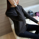 2021 Frauen Pullover Und Pullover Herbst Winter Langarm Pull Femme Feste Pullover Weibliche Beiläufige Kurze Strickpullover W1629
