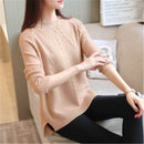 2021 Frauen Pullover Und Pullover Herbst Winter Langarm Pull Femme Feste Pullover Weibliche Beiläufige Kurze Strickpullover W1629