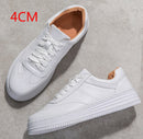 Zapatillas De deporte gruesas De cuero partido blanco De moda para Mujer, Zapatos blancos con cordones, Tenis femeninos, Zapatos De Mujer, zapatos informales con plataforma para Mujer