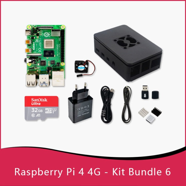 Kit de placa de desarrollo Raspberry Pi 4 modelo B Original oficial RAM 2G 4G 8G 4 Core CPU 1,5 Ghz 3 Speeder Than Pi 3B+