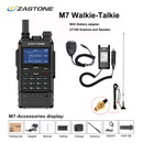 Zastone M7 Dualband 5 W Walkie Talkie 136-174 400-480 MHz 250 Kanäle 2600 mAh Akku HF-Transceiver Amateurfunk