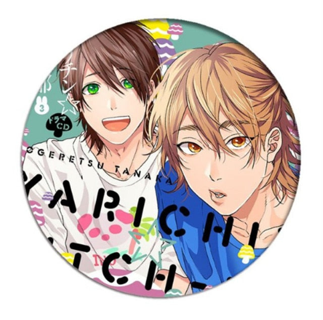 Anime Yarichin Bitch-bu Club Cosplay insignia Ayato Yuri YUI TAMURA broche Pin accesorios para ropa mochila decoración regalo