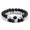 2 teile/satz Perlenarmband Natürliche Tiger Stein Charme Onyx Perlen Paar Abstand Armbänder für Frauen Männer Freund Geschenk Stretch Schmuck