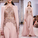 JUSERE Real Picture Pink Runway Abendkleid mit Hose Lange Abendkleider Overall Vestido de festa