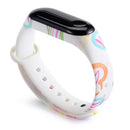 Correa para Xiaomi Mi Band 4 3 5 6 correa de reloj Creative graffiti estilo pulsera de silicona reemplazo para XiaoMi band 4 5 pulsera